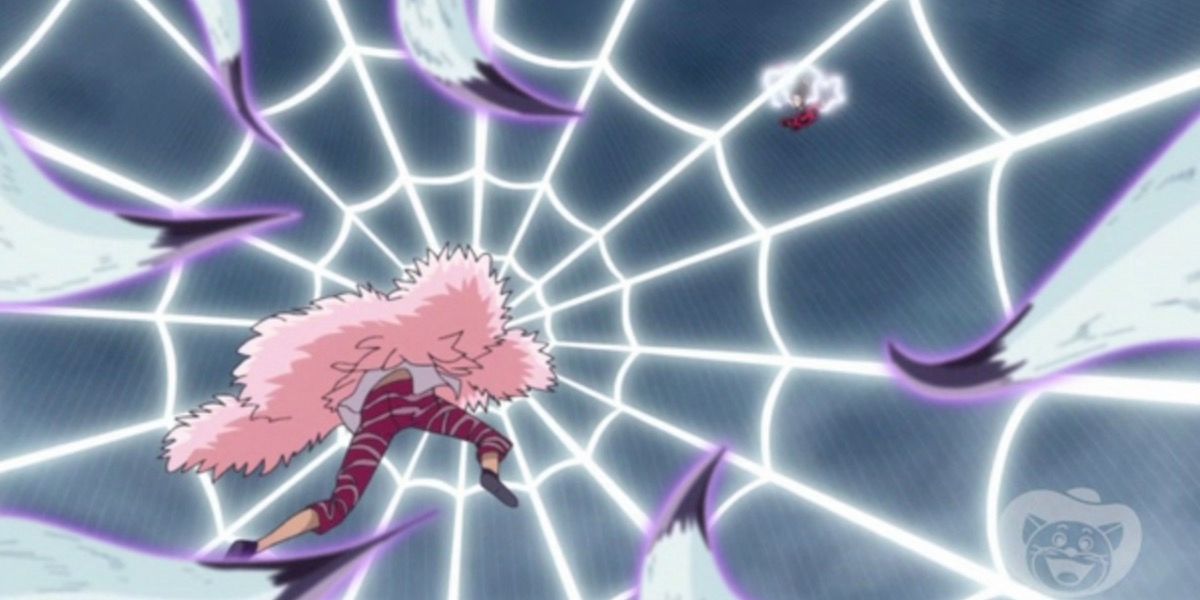 Doflamingo tries to trap Luffy in One Piece