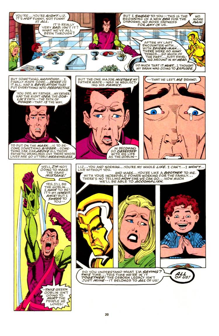 Harry Osborn wants the green goblin to be a family