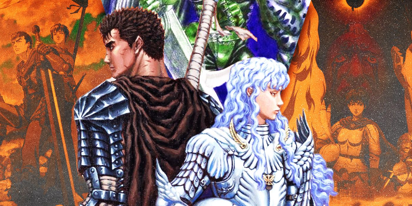 Split Images of Guts and Griffith from Berserk