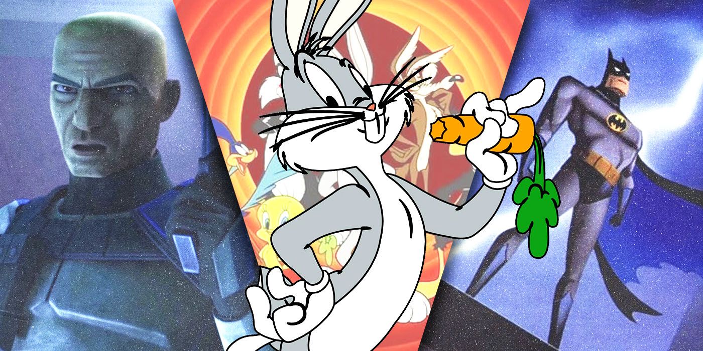 Split Images of Bugs Bunny, Captain Rex, and Batman