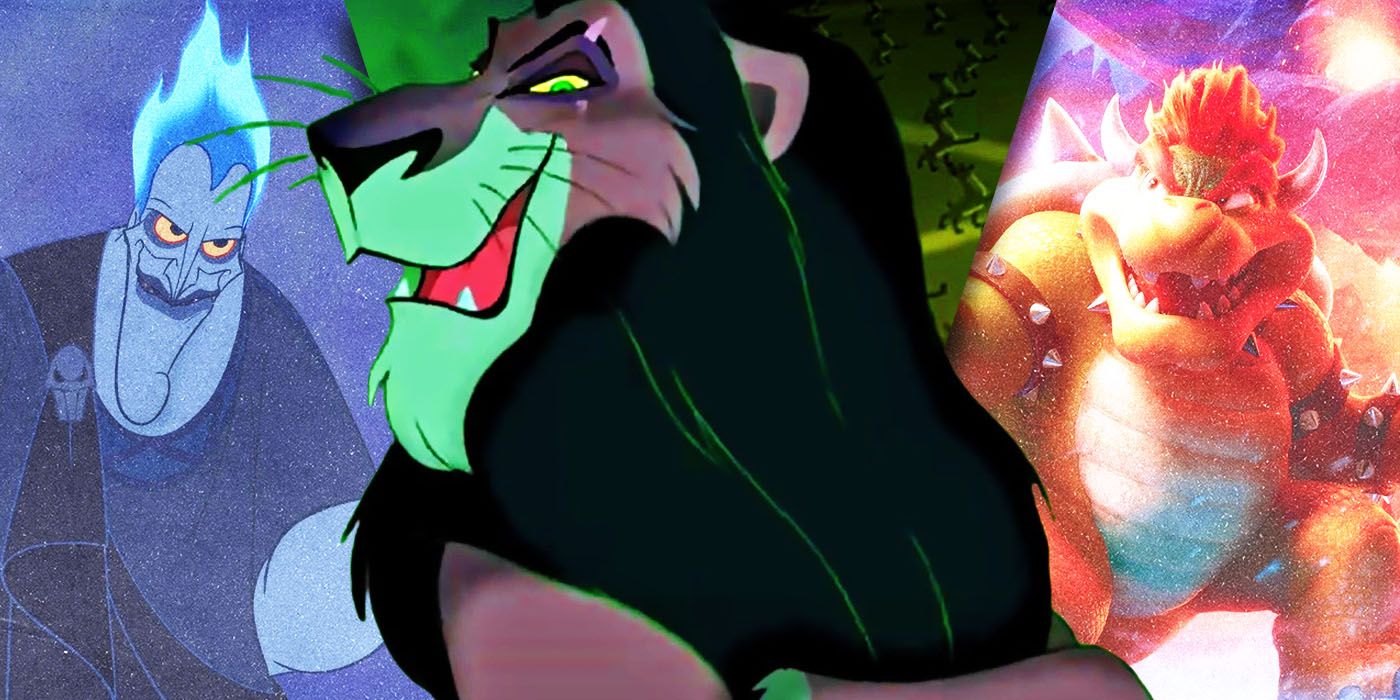 Split Images of Hades, Scar, and Bowser