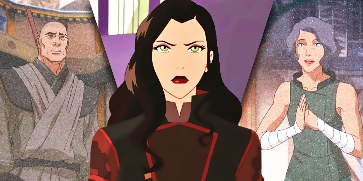 Split Images of Zaheer, Asami, and Suyin