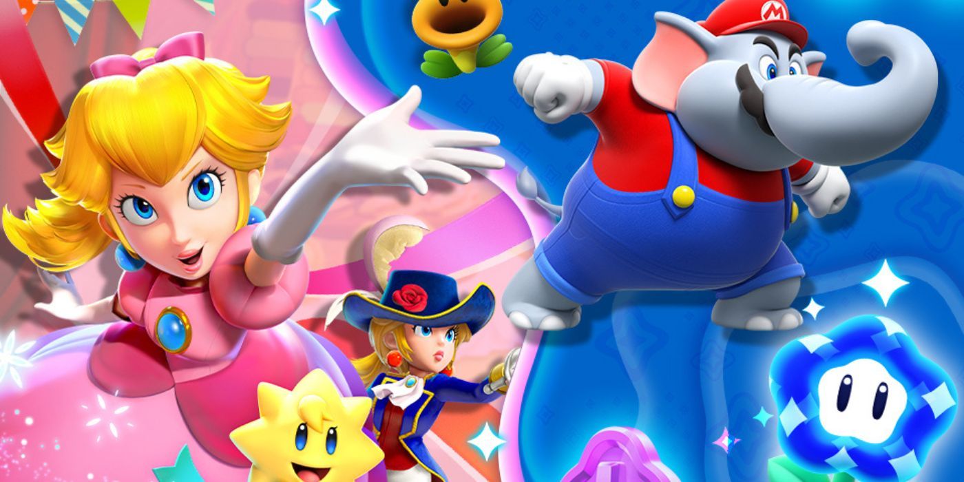 Promotional image for Super Smash Bros. Ultimate featuring Mario and Princess Peach.