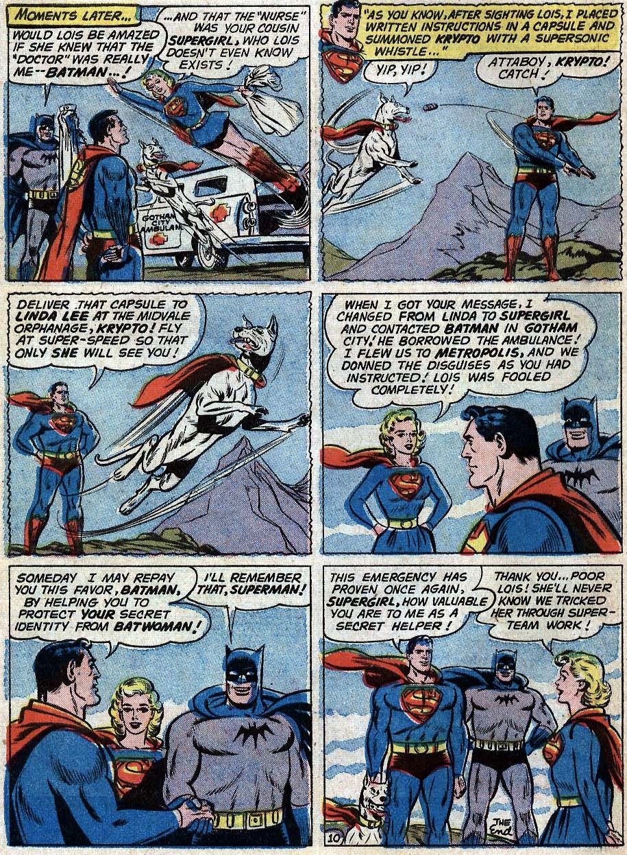 Batman helps Superman protect his secret identity