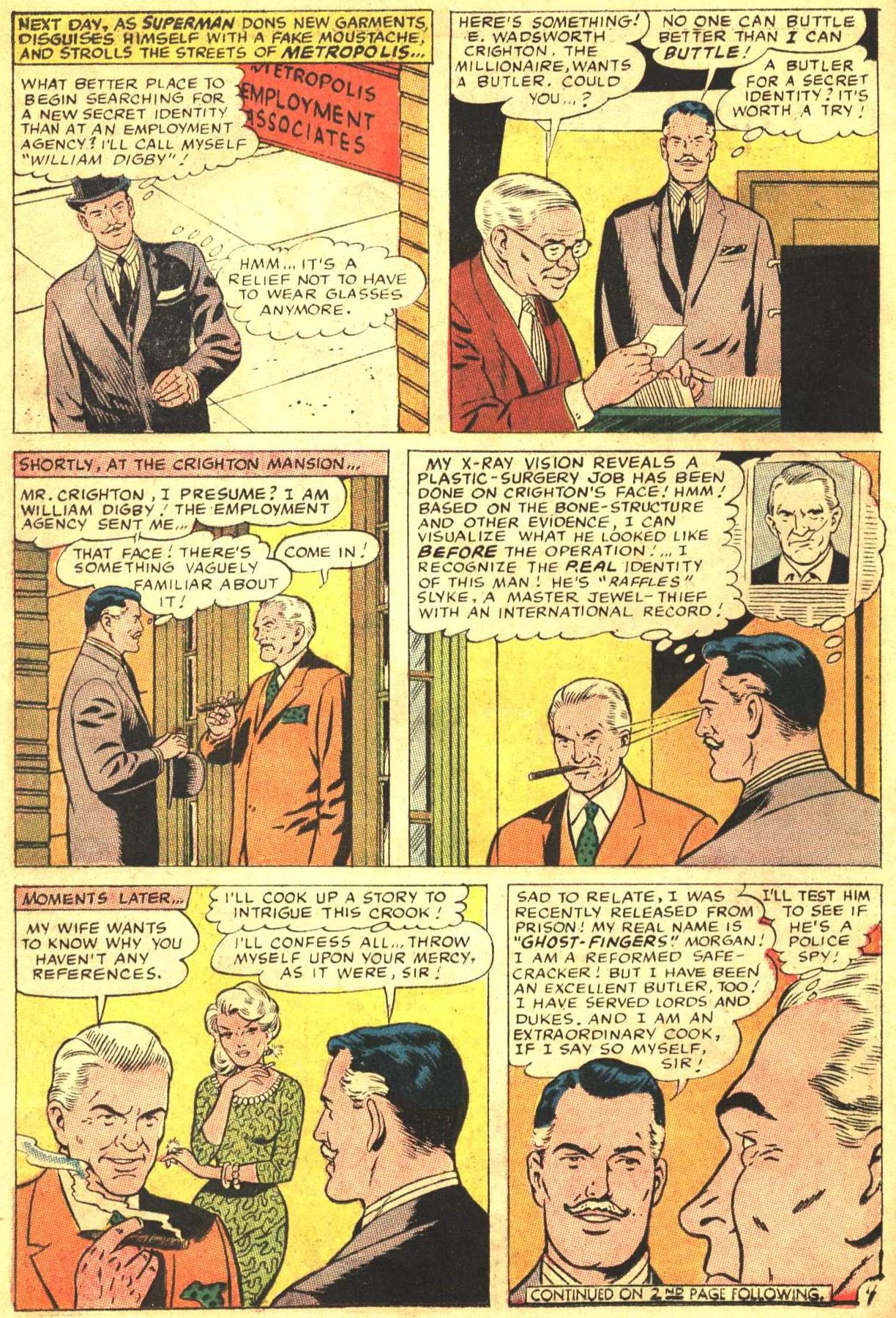 Superman becomes a butler
