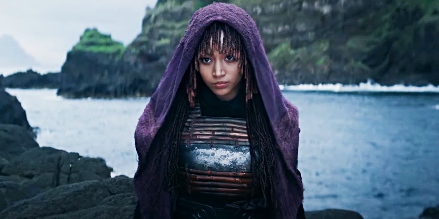 A mysterious Mae Amandla Stenberg in Star Wars The Acolyte