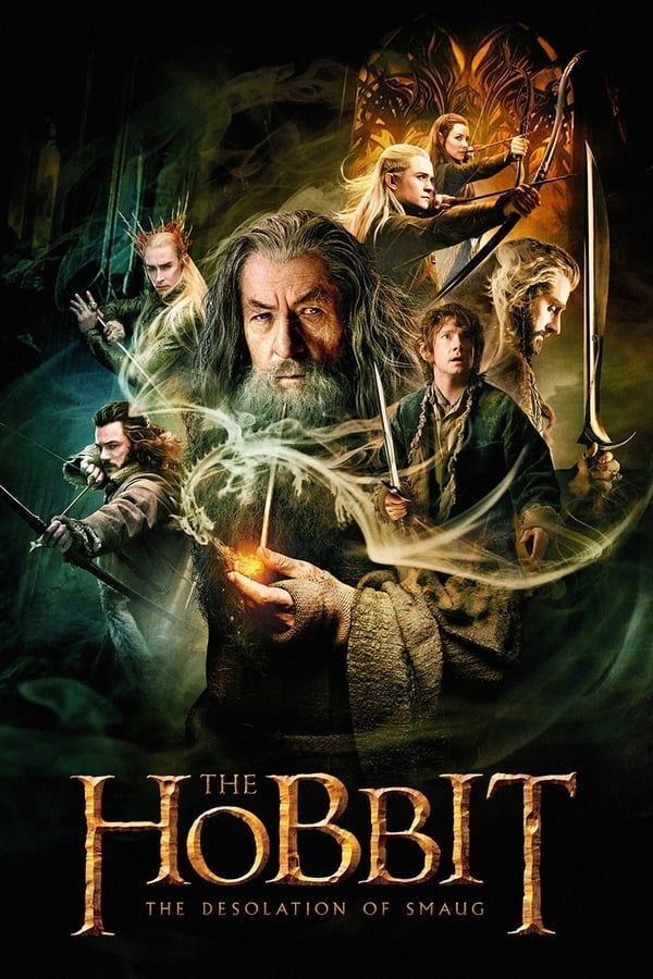 The movie poster for The Hobbit: The Desolation of Smaug