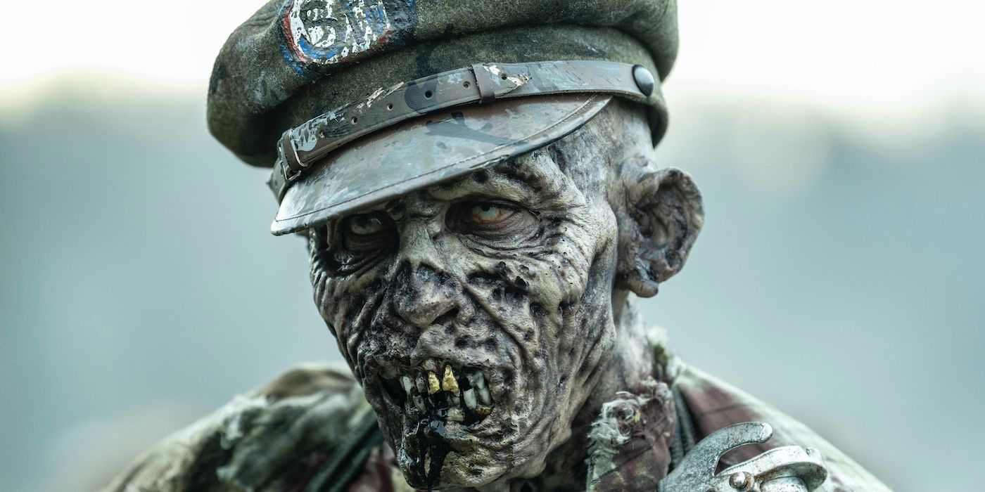 A walker wearing a hat on The Walking Dead: The Ones Who Live