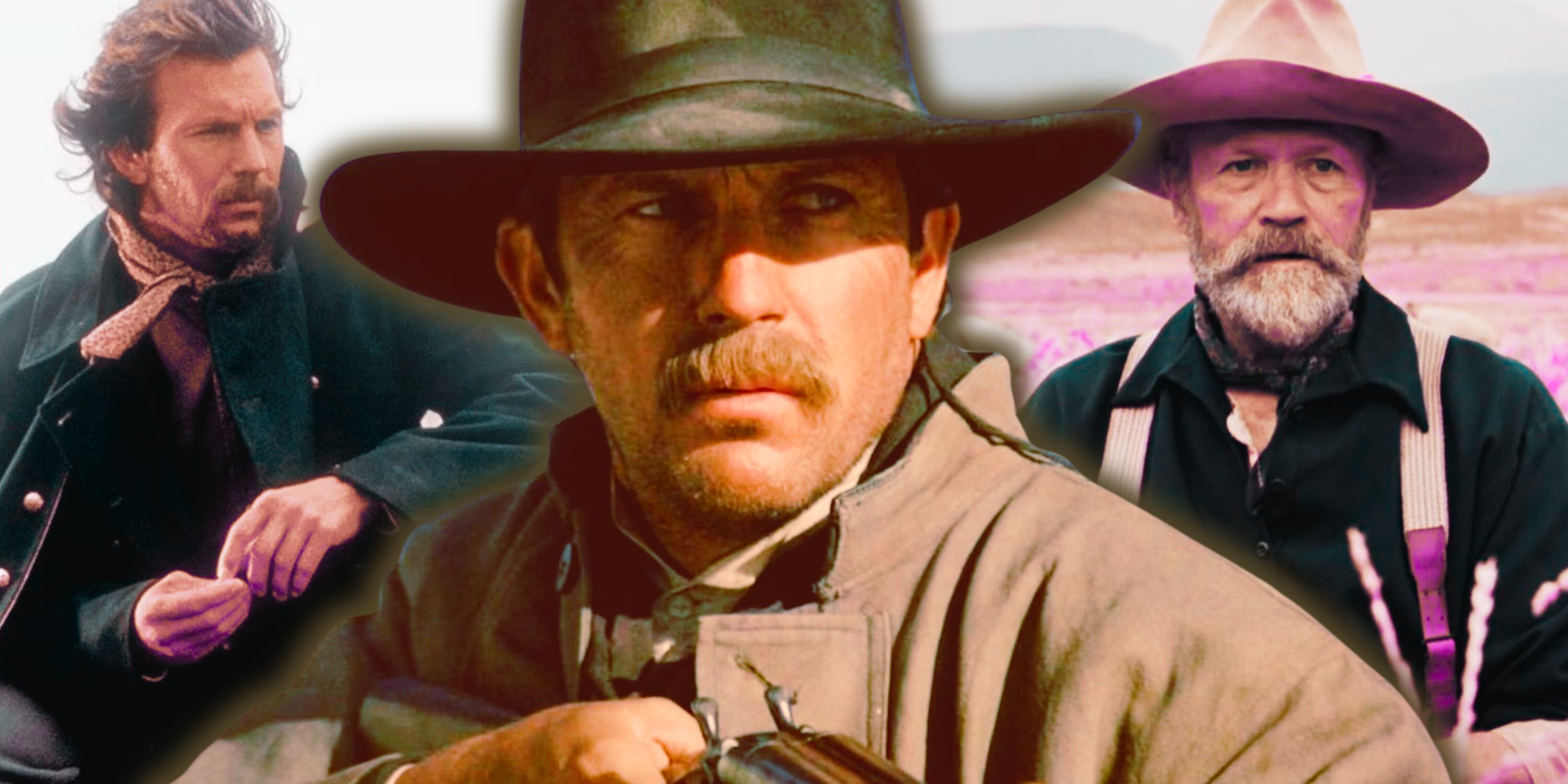Composite image Kevin Costner and Michael Rooker in Horizon: An American Saga
