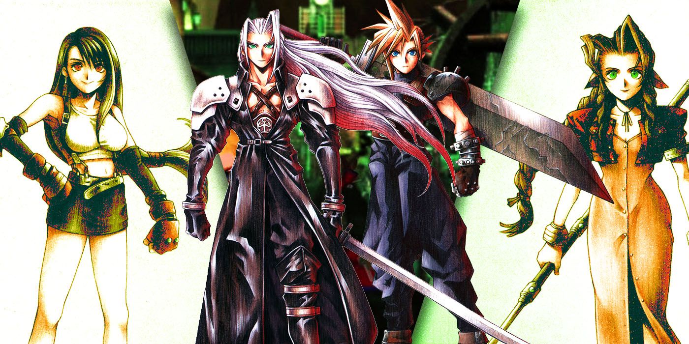 Tifa, Sephiroth, Cloud, and Aerith Final Fantasy 7 Original