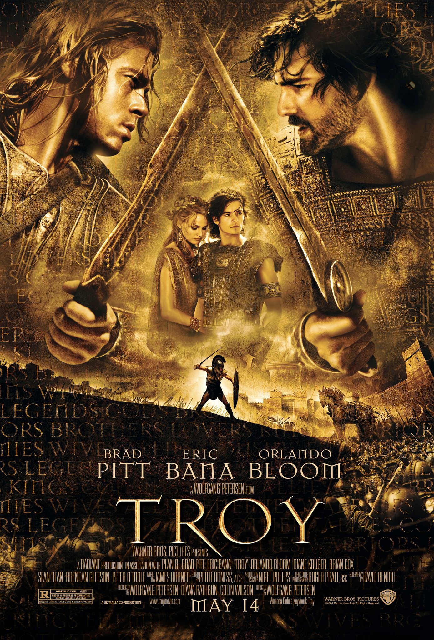 Poster for the film Troy 2004