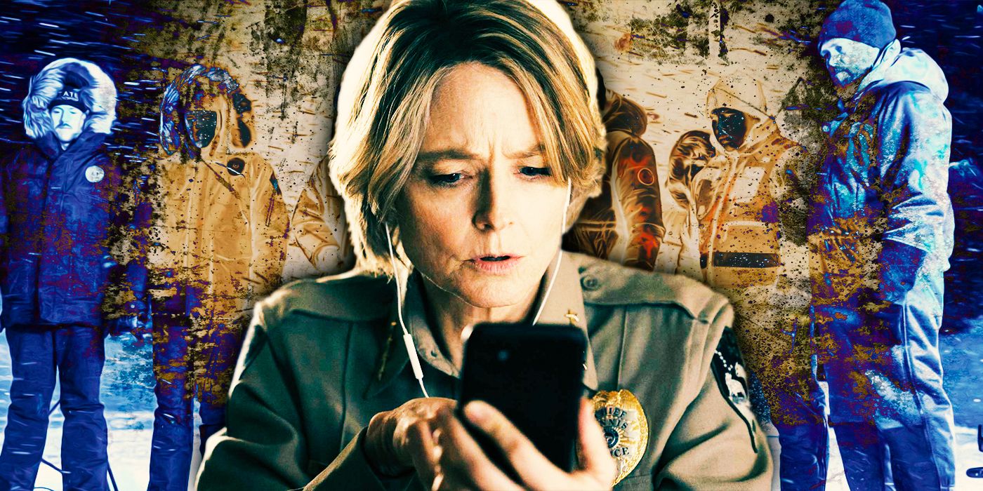 Jodie Foster's Liz Danvers looks at her mobile phone in True Detective Night Country