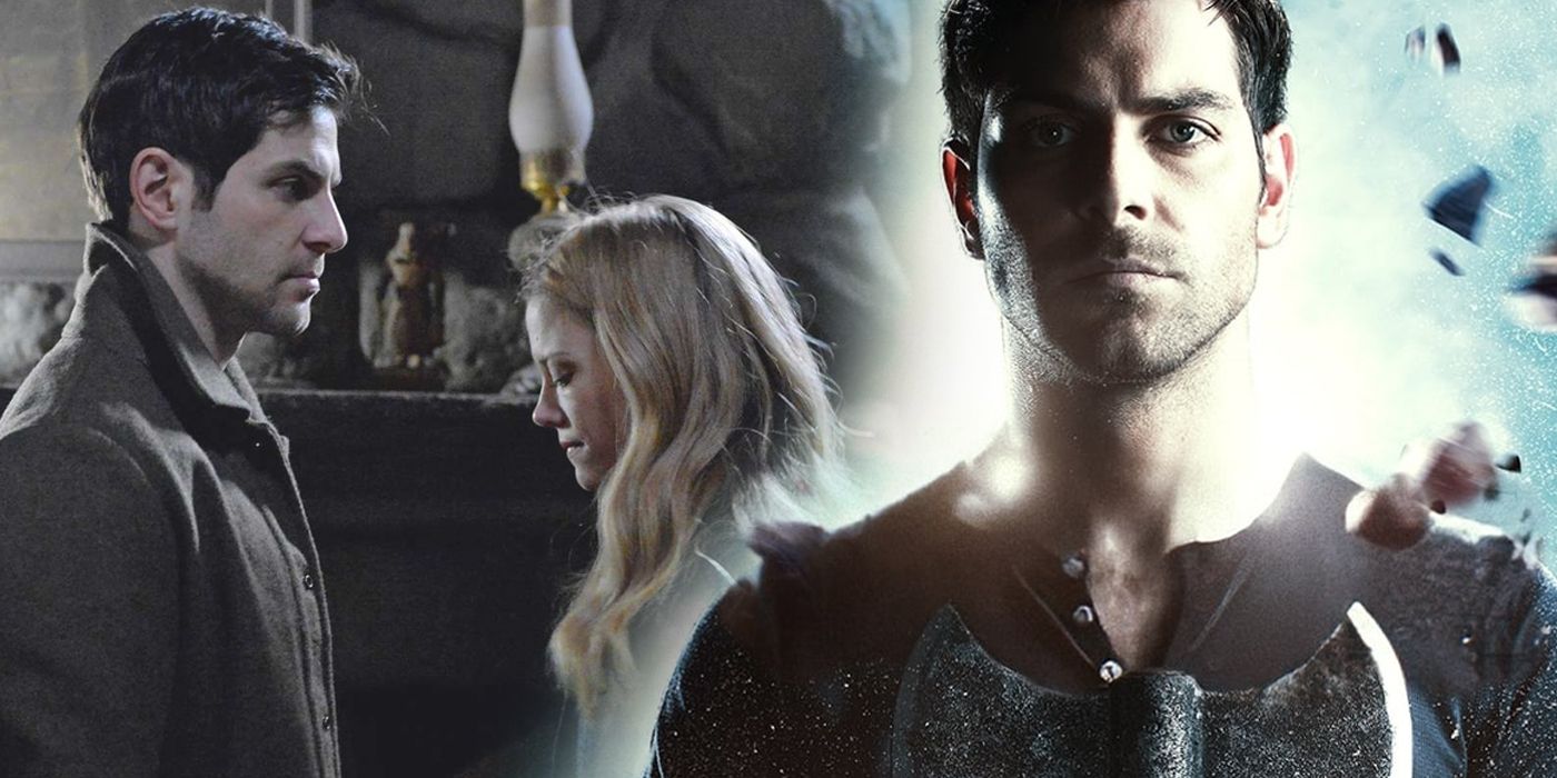 Split image of characters and a posters from Grimm Season 6