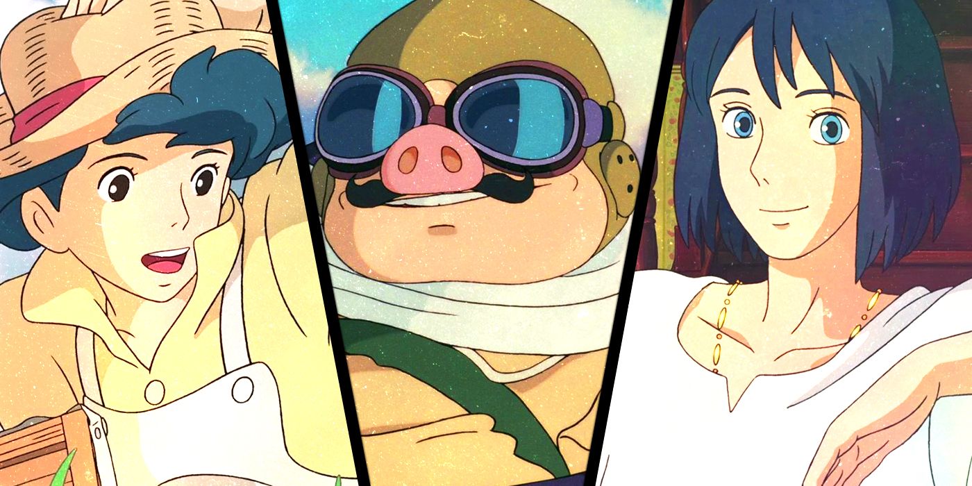 Nahoko Satomi from The Wind Rises, Porco Rosso and Howl from Howl's Moving Castle