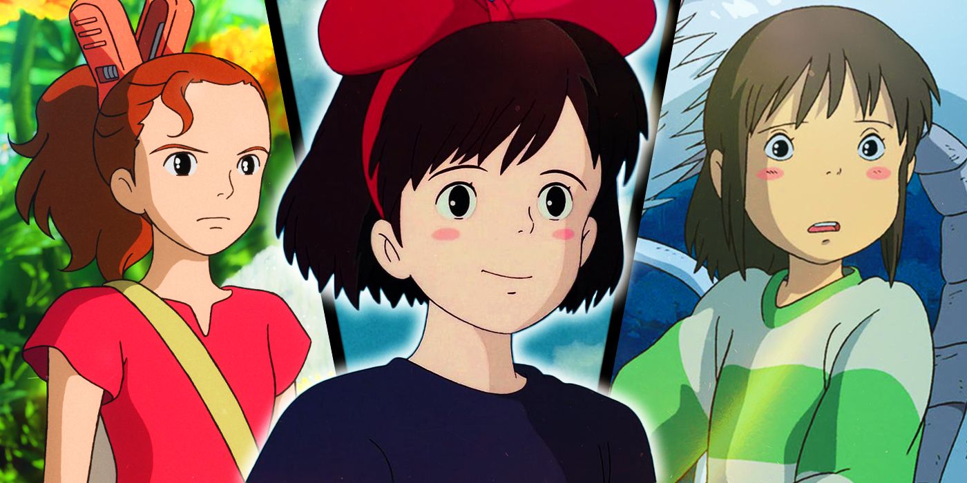 Arrietty from The Secret World of Arrietty, Kiki from Kiki's Delivery Service and Chihiro from Spirited Away