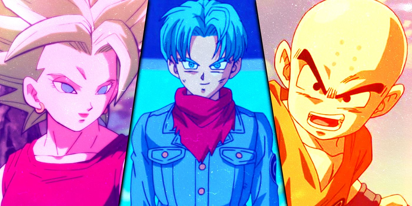 Kale, Future Trunks and Krillin from Dragon Ball