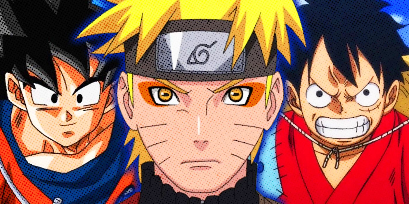 Goku, Naruto and Luffy