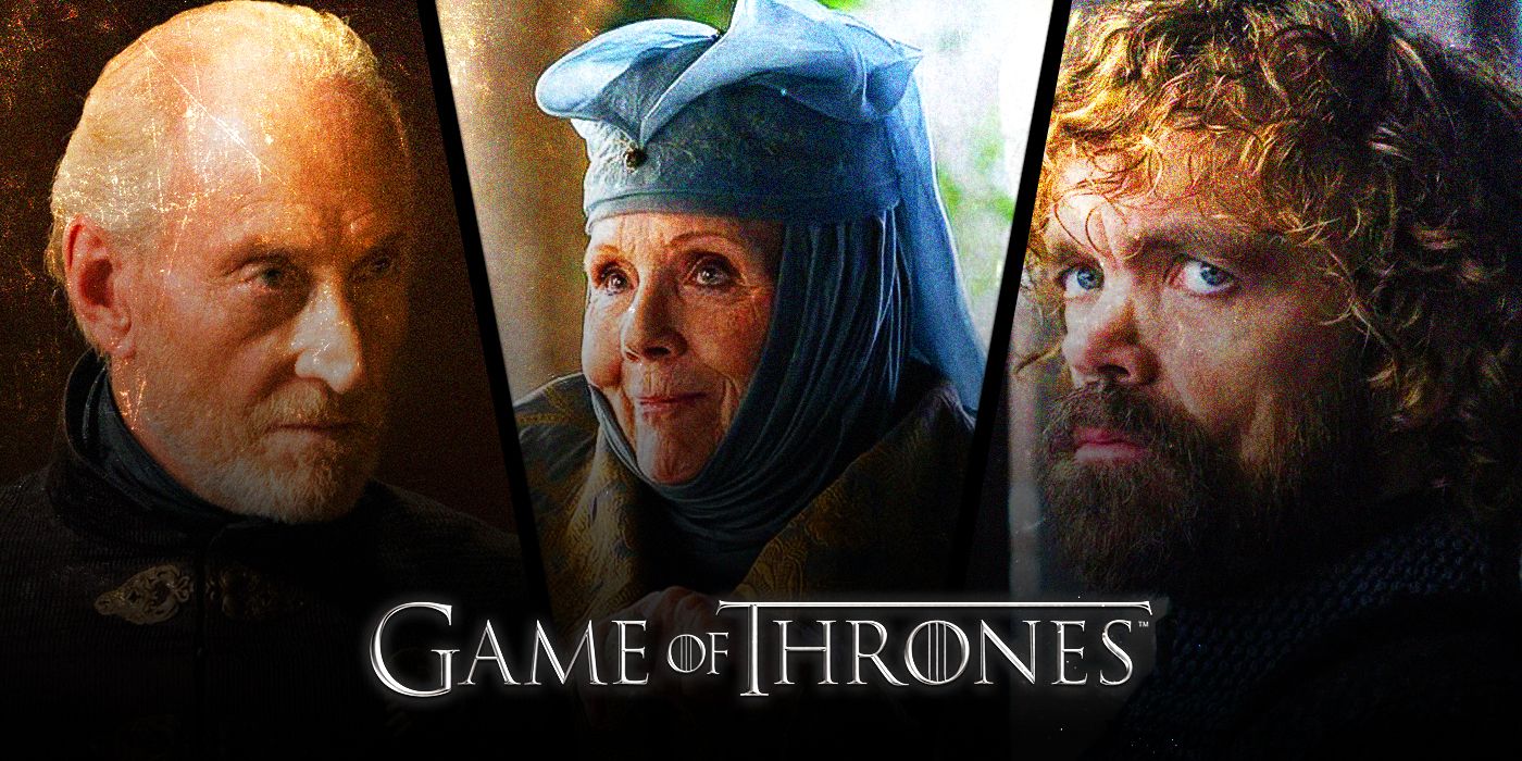Tywin Lannister, Olenna Tyrell and Tyrion Lannister from Game of Thrones