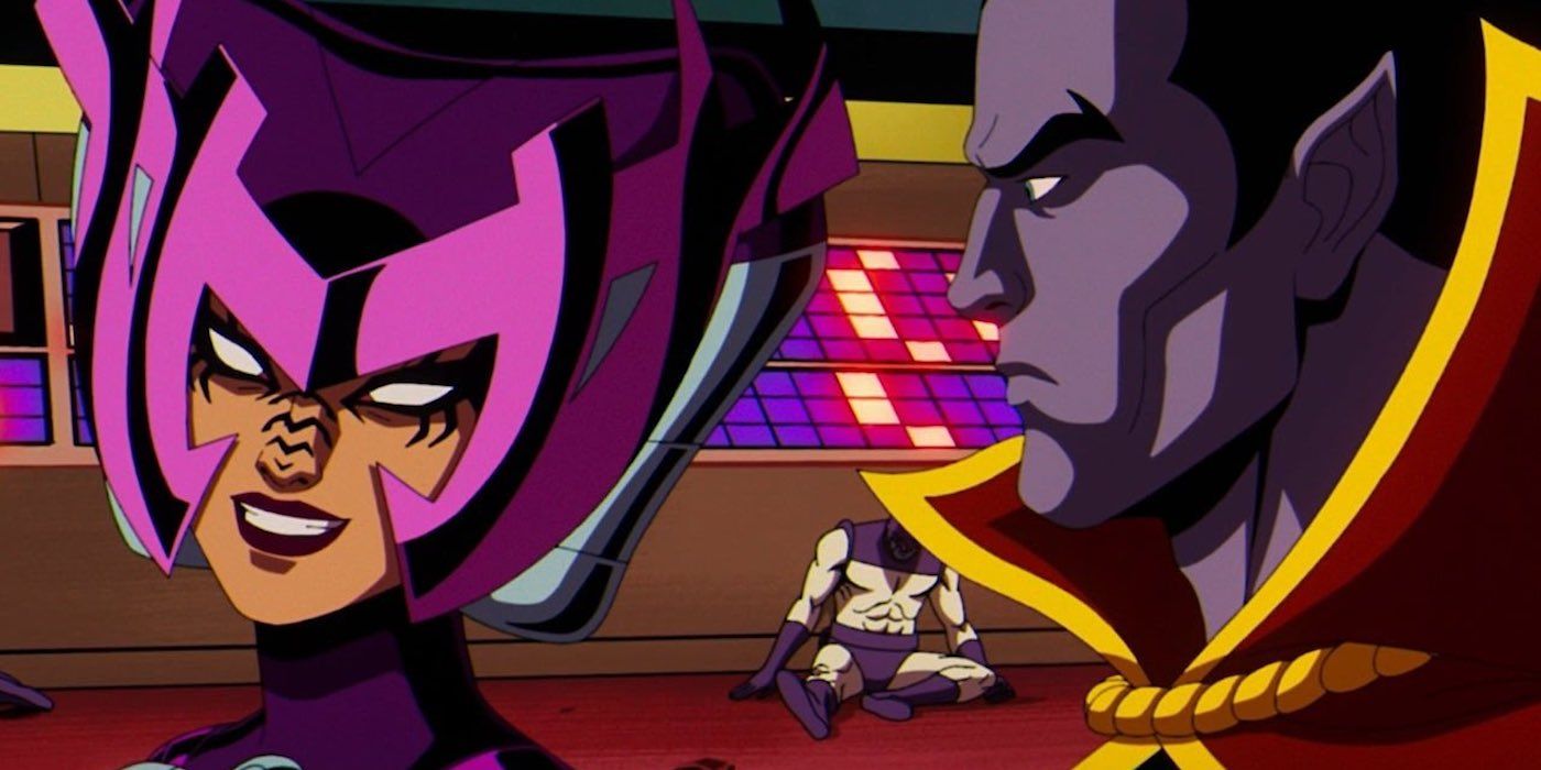 Deathbird de X-Men 97 fala com Gladiador