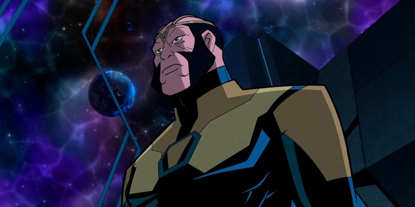The Monitor watches other worlds in Justice League: Crisis on Infinite Earths Part Two