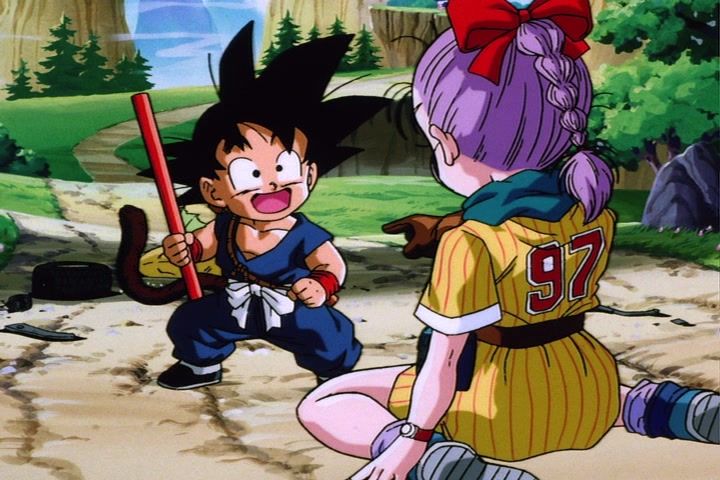 Goku e Bulma em Dragon Ball: O Caminho para o Poder