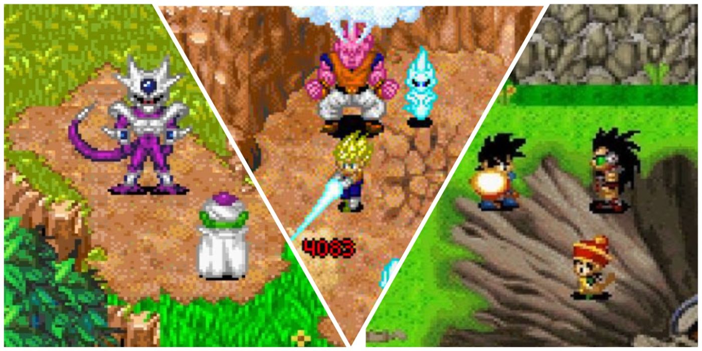 Cooler, Gogeta, and Raditz from the Legacy of Goku games.