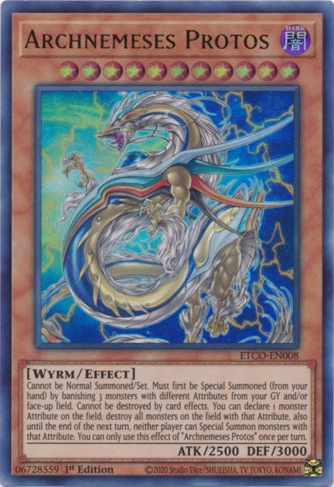 Carta de monstro de efeito YuGiOh, Archnemeses Protos.