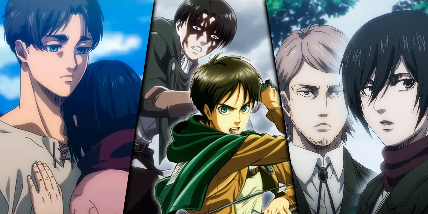 Attack On Titan Eren and Levi, Eren and Mikasa and Jean and Mikasa