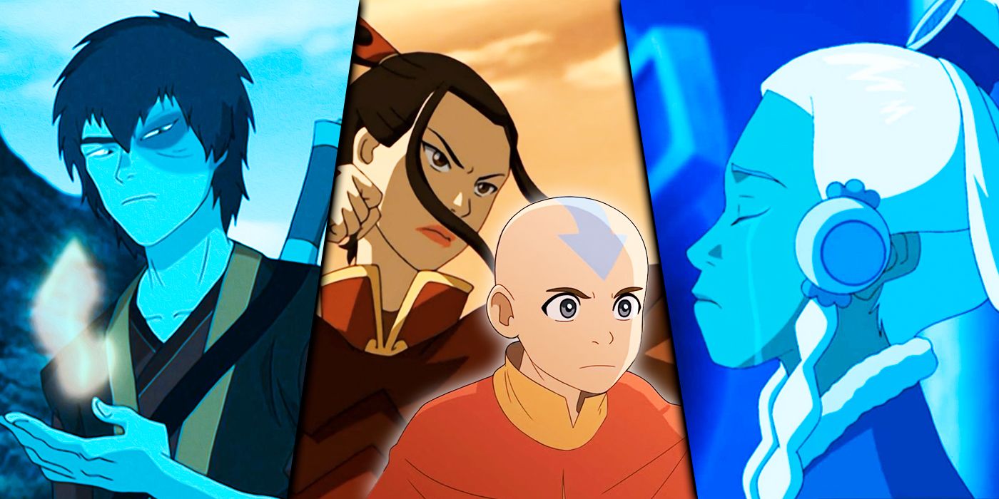 Avatar Aang, Azula, Zuko and Yue