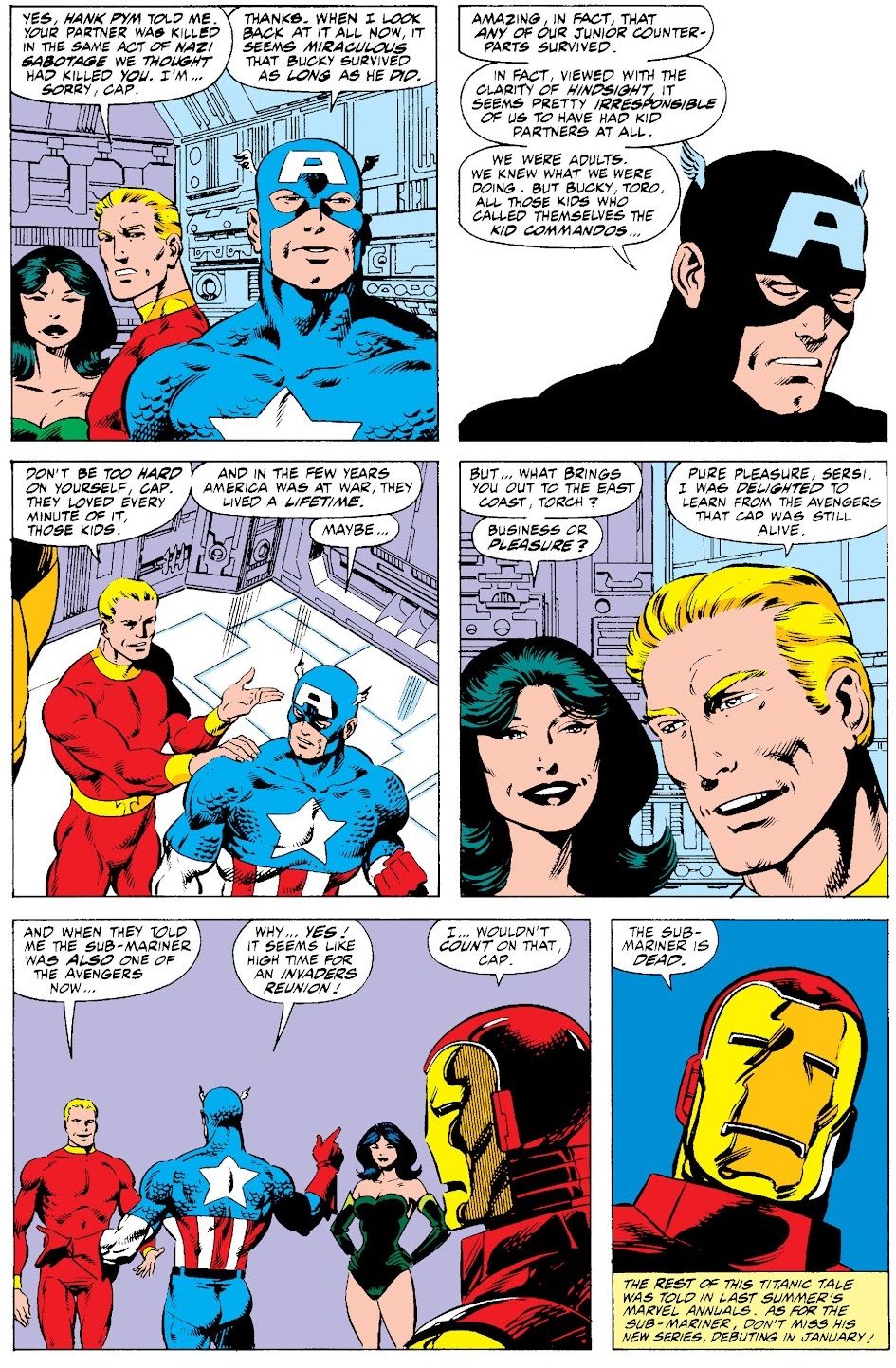 Cap and Torch learn of Namor's death