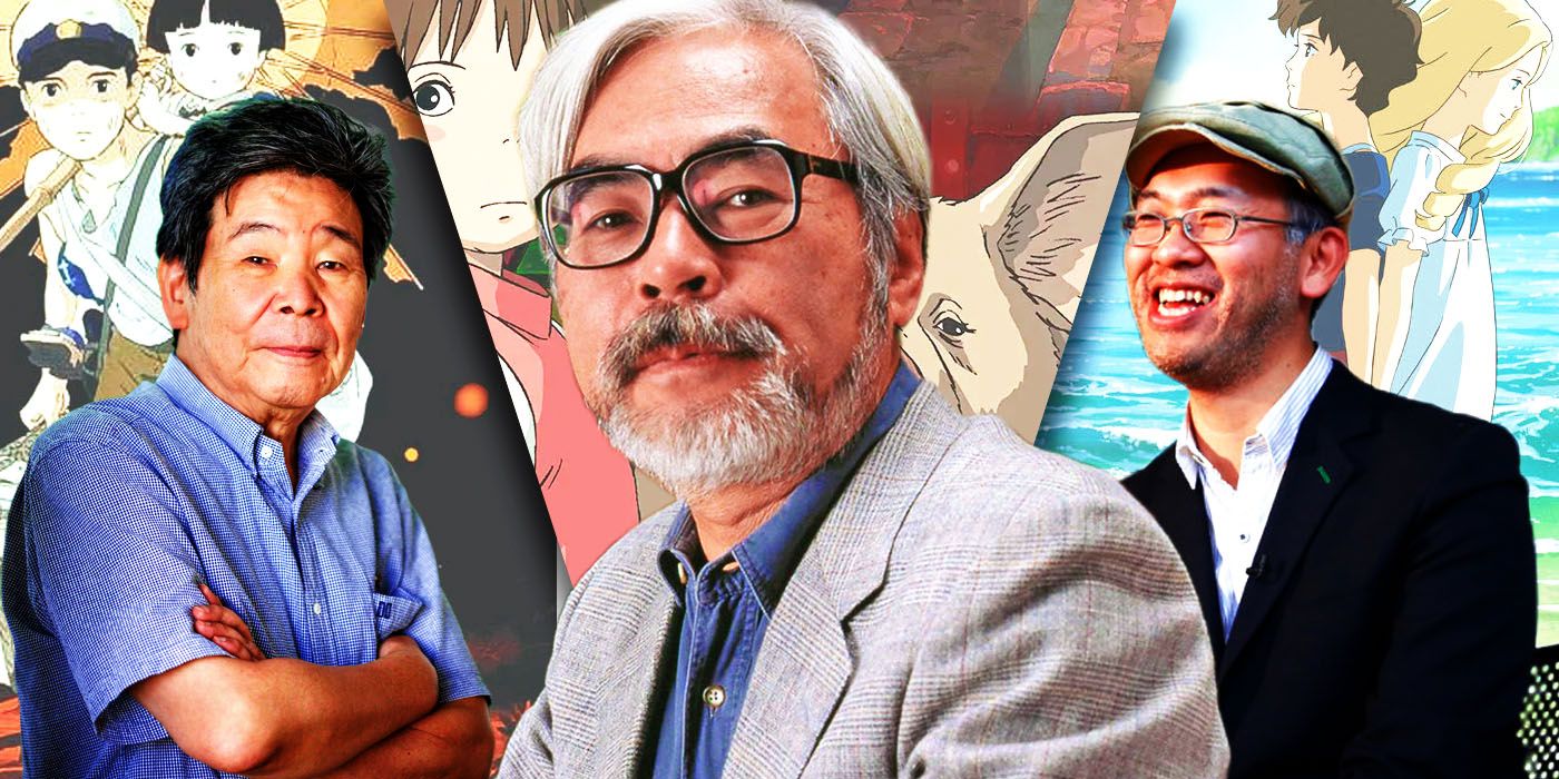 hayao Miyazaki with Spirited Away, Isao Takahata with Grave of the Fireflies and Hiromasa Yonebayashi with When Marnie Was There