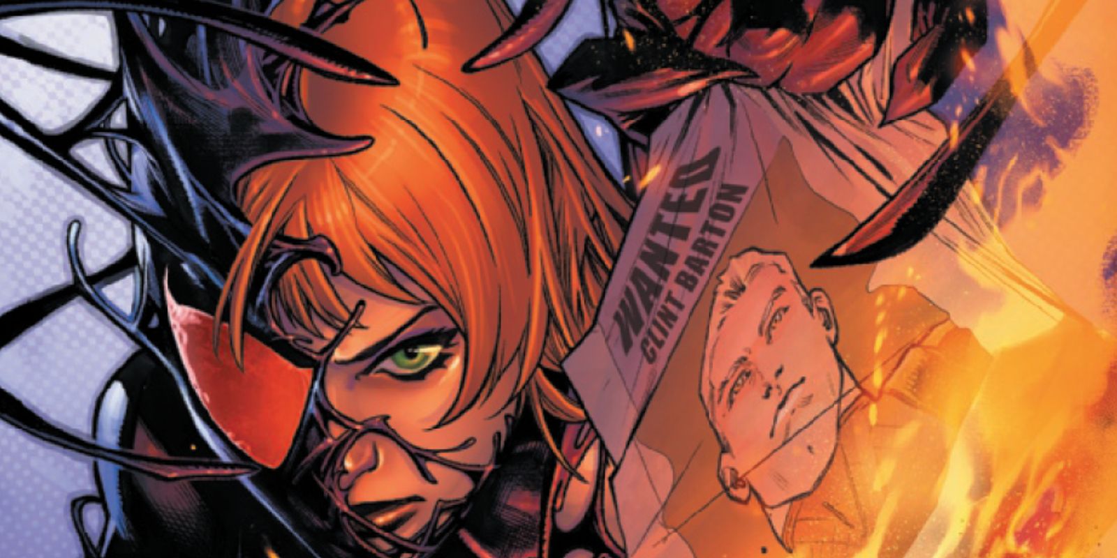 Black Widow & Hawkeye #2 cover.