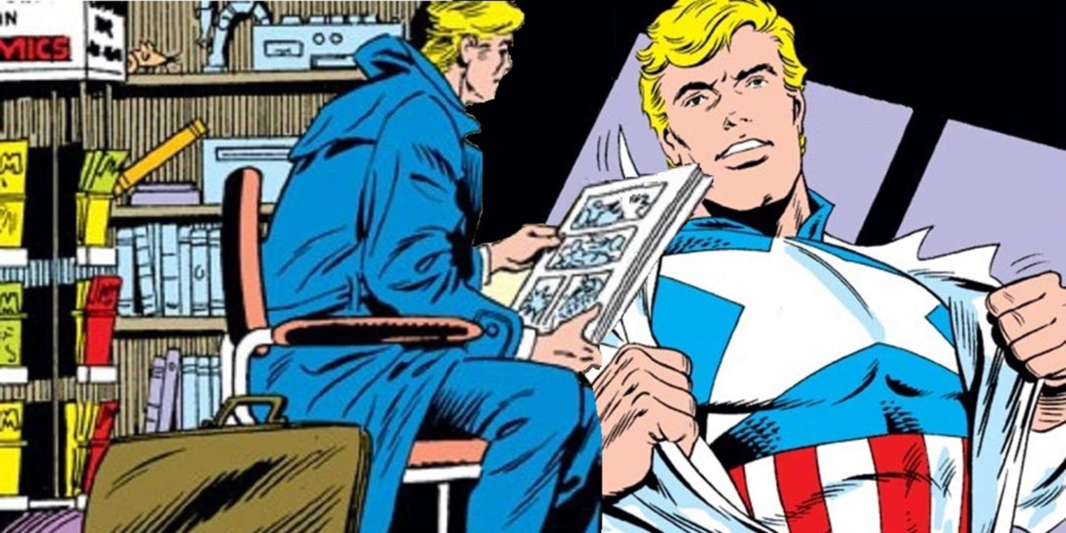 Captain America selling comic book art