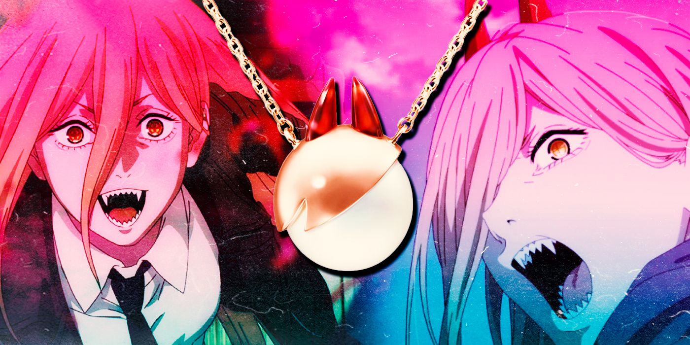 Power from the Chainsaw Man anime with luxury jewelry pendant necklace