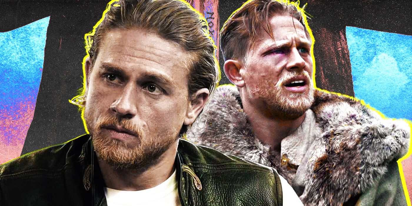 Charlie Hunnam in Sons of Anarchy and King Arthur Legend of the Sword
