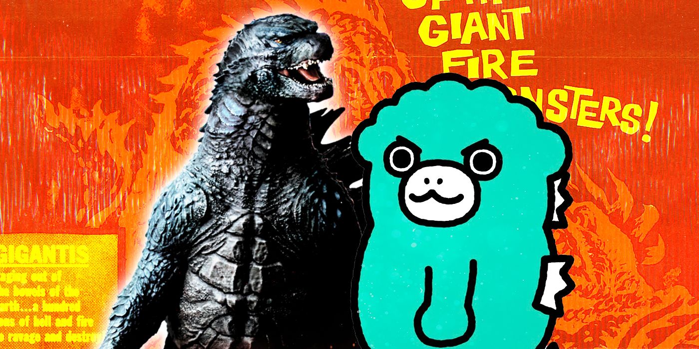 Godzilla in live-action form and Toho's Chibi Godzilla Raids Again main character