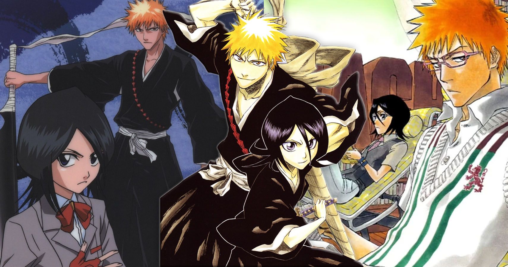 Collage of Ichigo and Rukia from the Bleach series