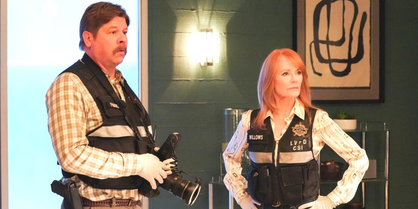 Beau and Catherine in CSI gear with Beau holding a camera in CSI: Vegas Season 3
