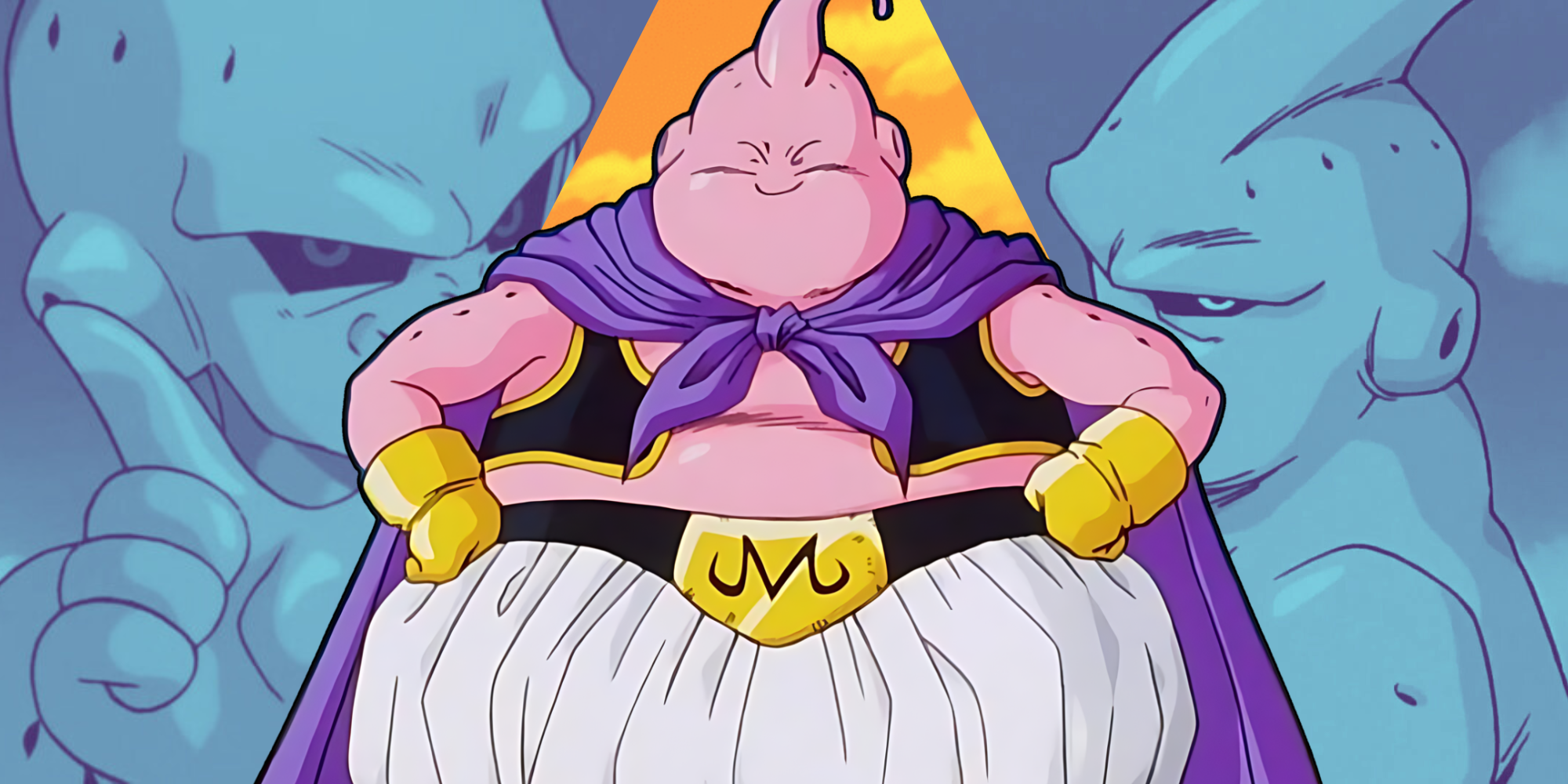 Custom Image of Majin Buu in the center with Kid Buu to the left and Super Buu to the right from Dragon Ball
