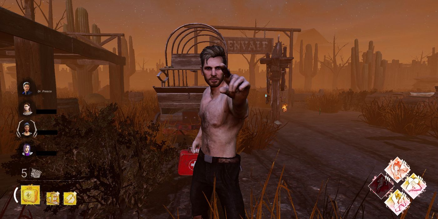 Dead by Daylight's Felix Richter holding a first aid kit