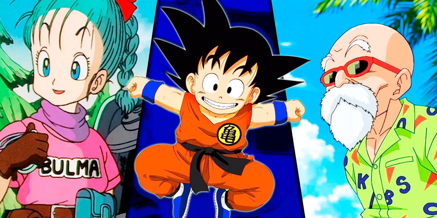Dragon Ball' Kid Goku, Bulma and Roshi