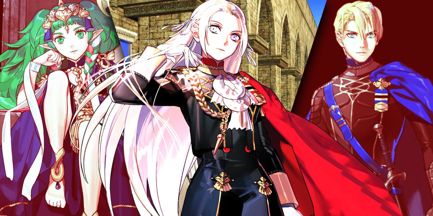 Edelgard, Sothis, and Dimitri from Fire Emblem Three Houses