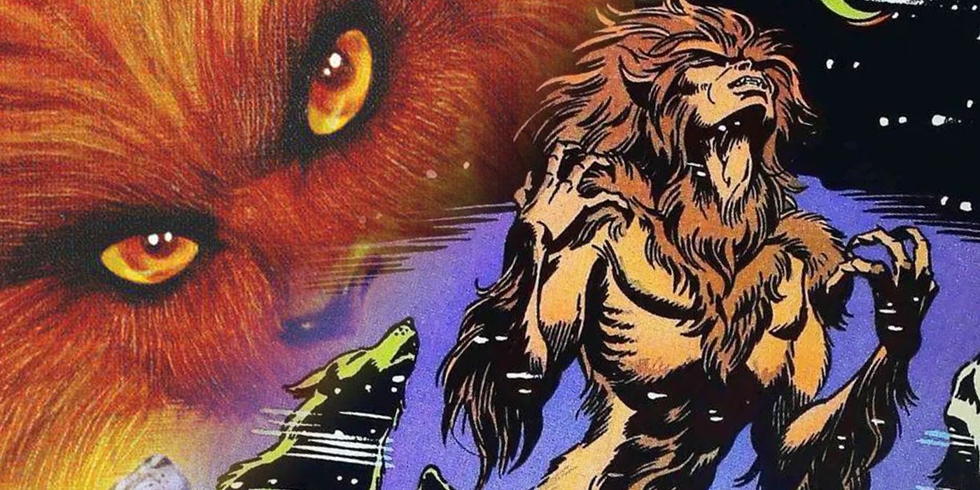 Timmorn Yellow-Eyes howling at the moon with his eyes looking down on him from ElfQuest