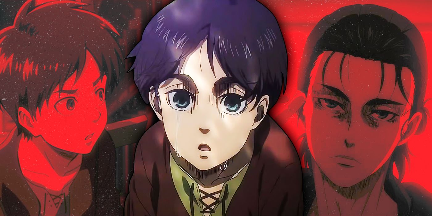 A collage Eren Yaeger from Attack On Titan
