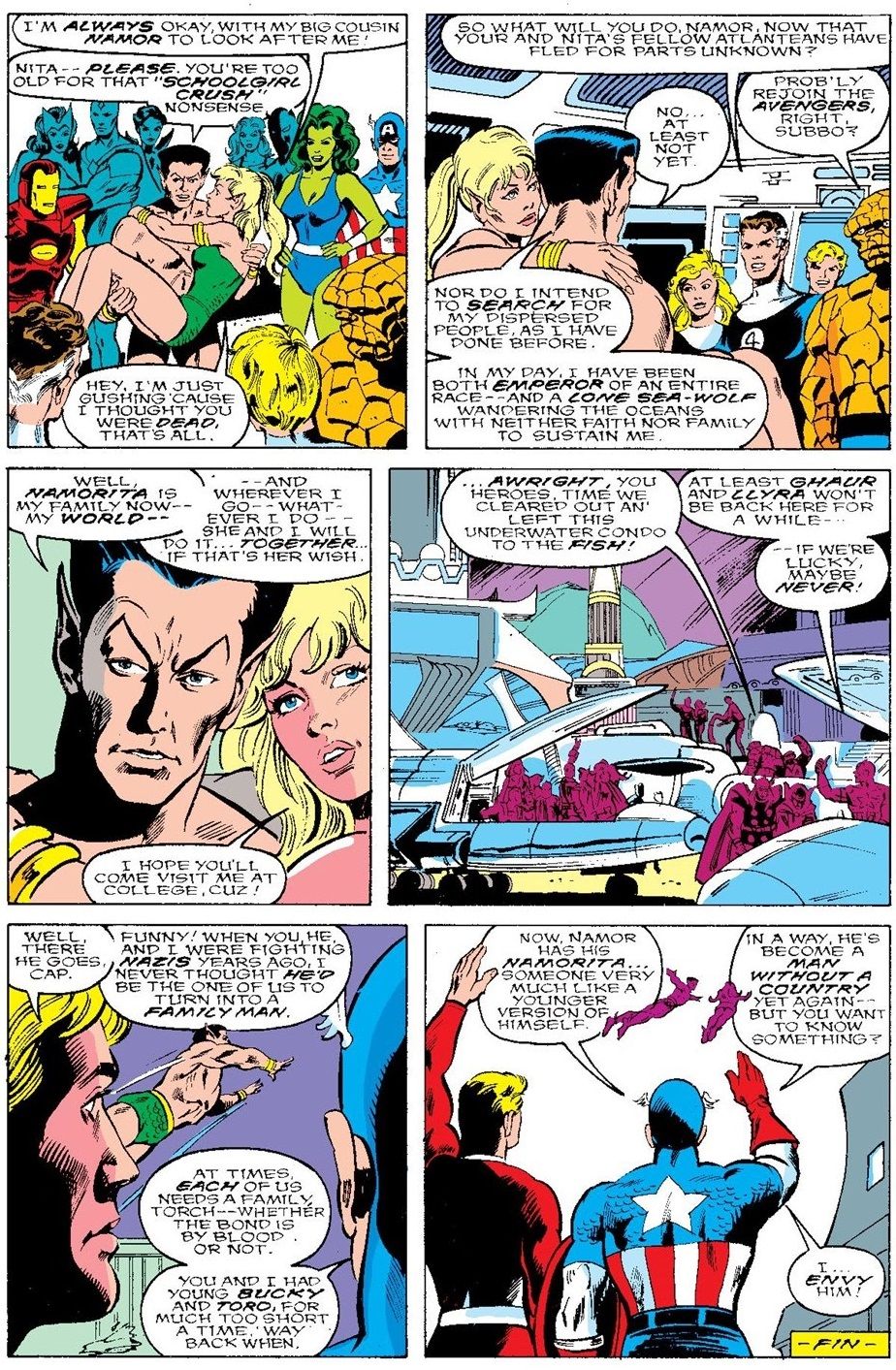 Cap and Torch talk about Namor