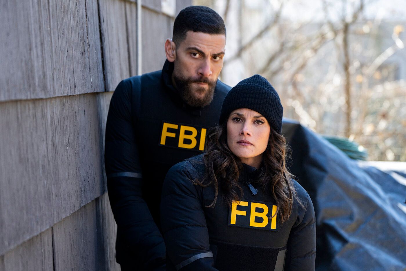 FBI Season 6 - OA and Maggie outside house