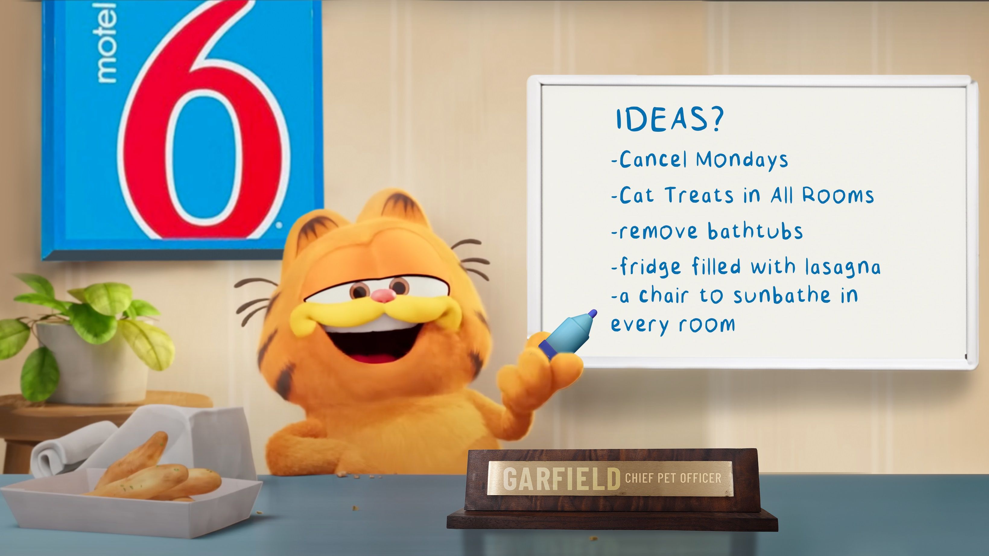 The Garfield Movie Unveils Themed Rooms for Motel 6