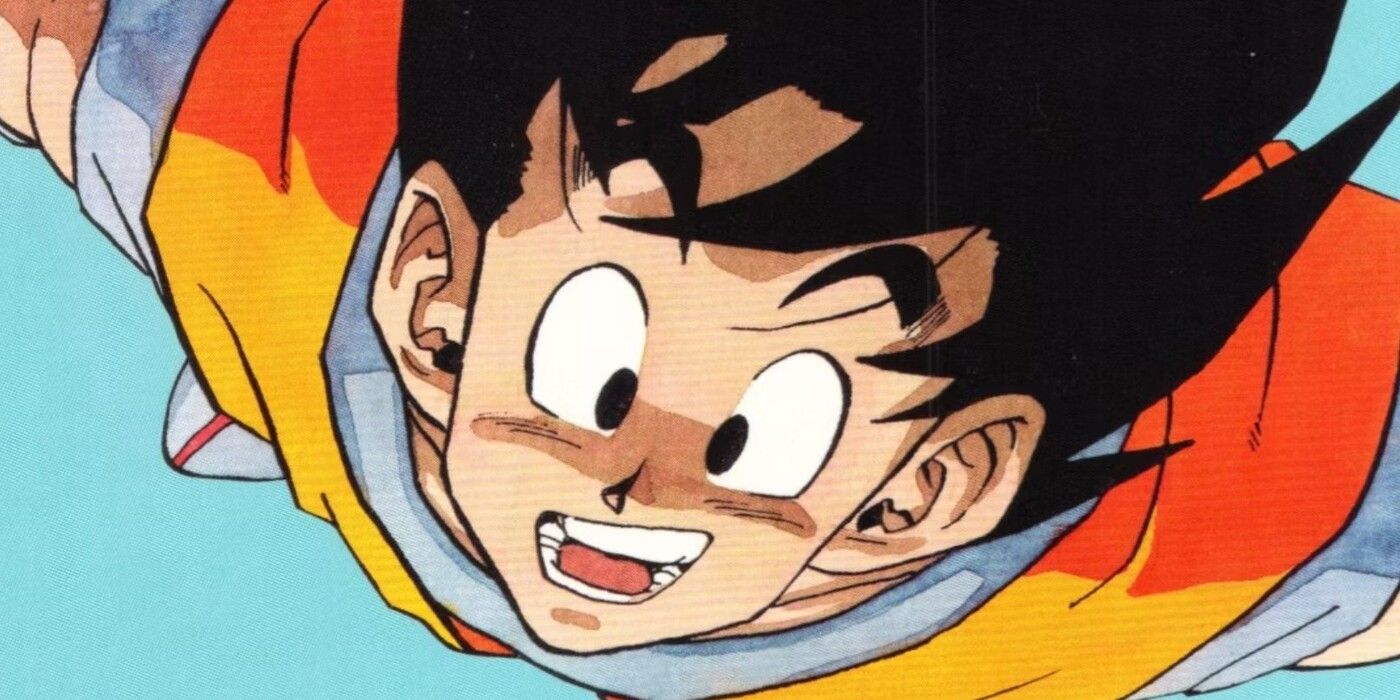 Dragon Ball's Goku makes an excited expression for the viewer