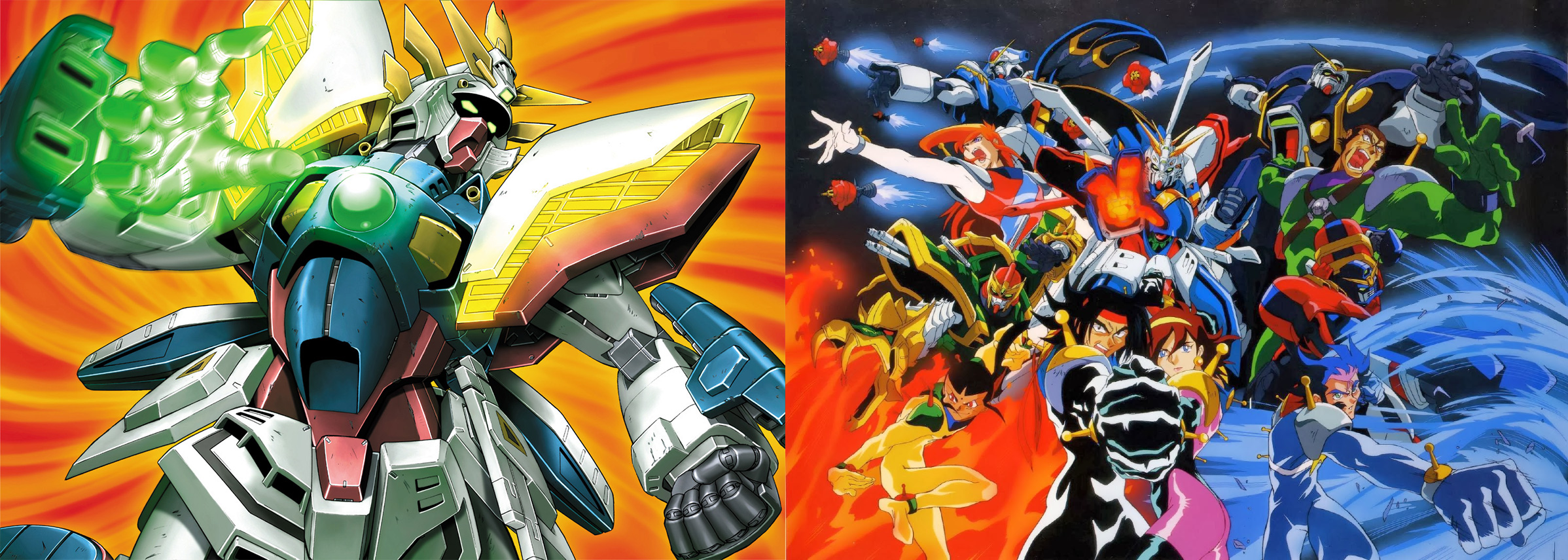 Shining Finger and the main cast from G Gundam