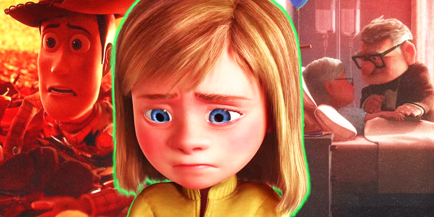 Collage of Pixar's Toy Story 3, Inside Out and Up
